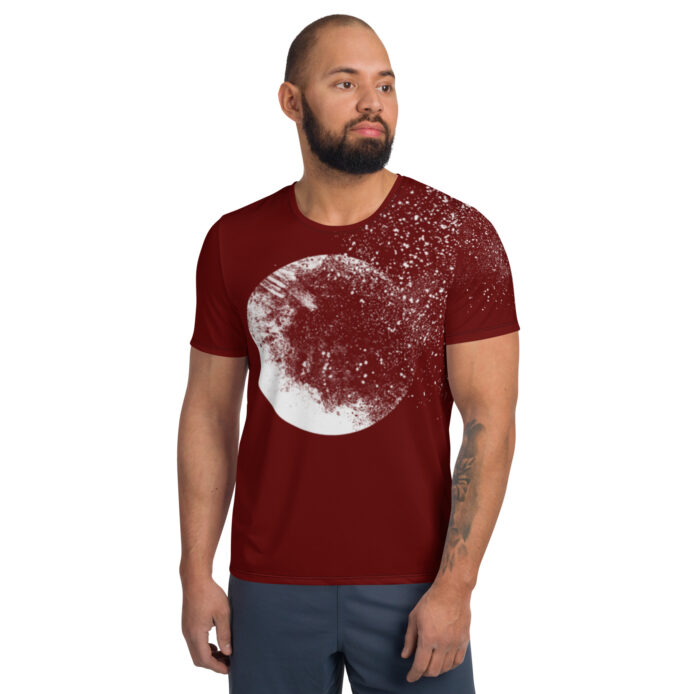 Faded Circle Athlete Tee - Red