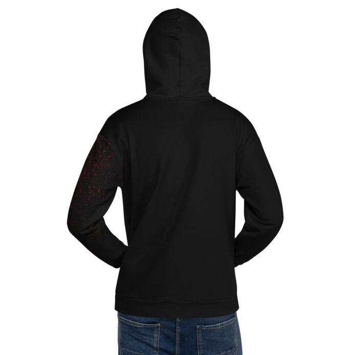 Faded Circle Premium Black Hoodie (Front) - Image 2