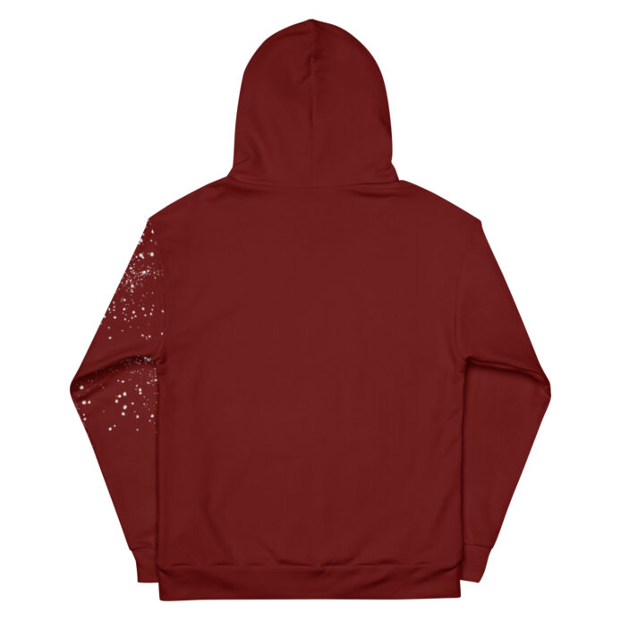 Faded Circle Premium Burgundy Hoodie (Front) - Image 2