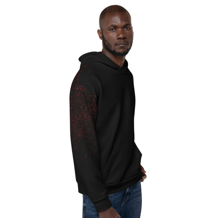 Faded Circle Premium Black Hoodie (Back) - Image 3