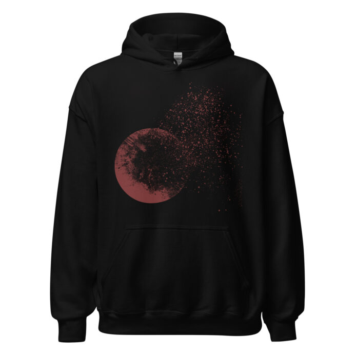 Simple Faded Circle Black Pullover