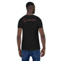 Simple Faded Circle Red on Black Tee - Image 4