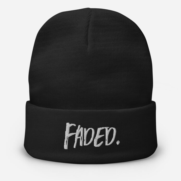 Faded Circle Embroidered Beanie