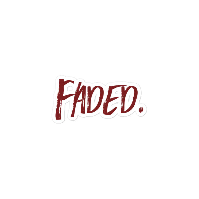 Faded (Circle) Wordmark Sticker - Image 2