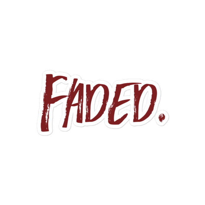 Faded (Circle) Wordmark Sticker - Image 3